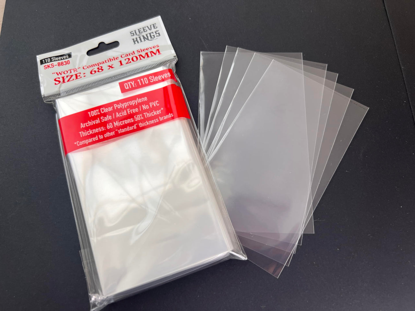 Sleeve Kings ''Wotr Perfect Compatible'' Sleeves 68 X 120 Mm (4X110 Pack, 440 Sleeves)