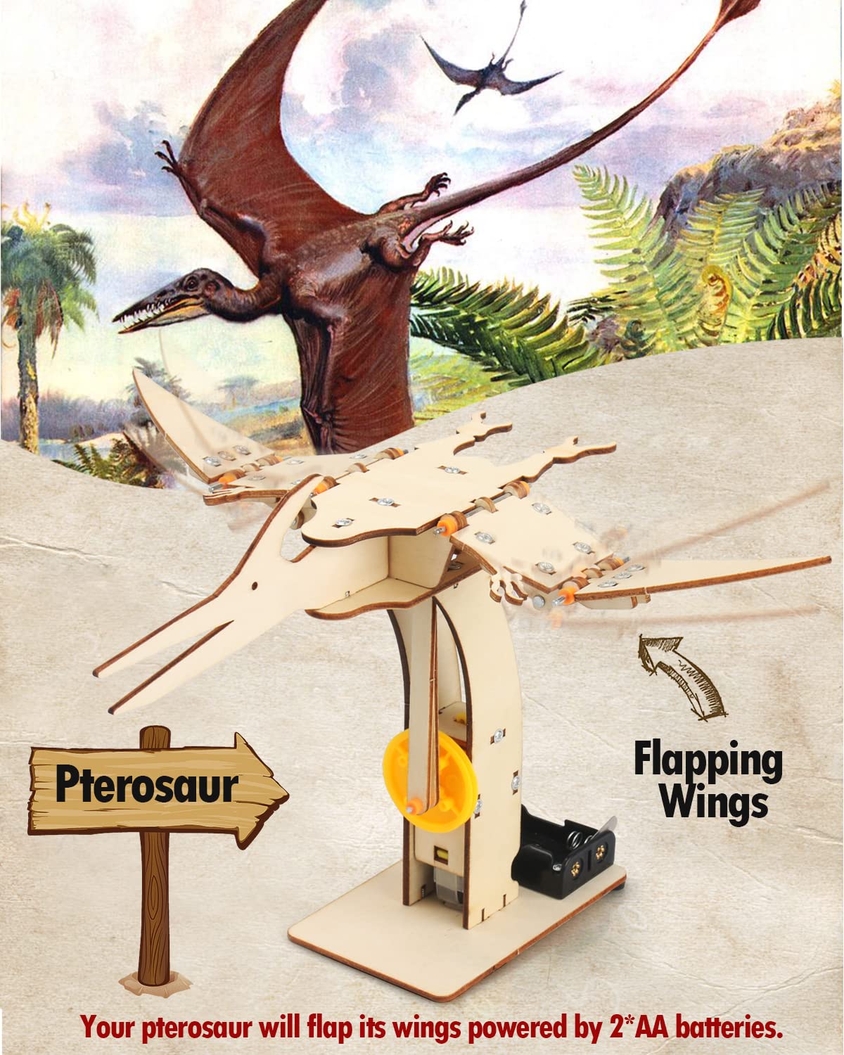 Poraxy 4 Pack Dinosaur Toys For Kids 8-12, Stem Kits, Toys For Ages 8-13, Wooden 3D Puzzle, Educational Science Building Projects Crafts, Birthday Gifts For Boys Girls 7 8 9 10 11 12 13 Years Old