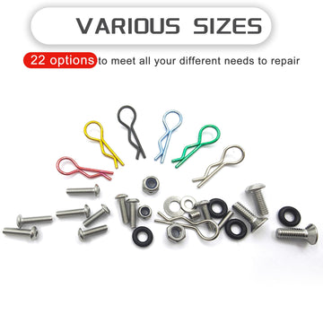 HOPLEX 1008PCS Universal RC Screw Kit Screws Assortment Set 304 Stainless Steel Hardware Fasteners for Traxxas Axial Redcat HPI