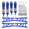 RCAWD Front Rear Aluminum Suspension Arms Shocks Absorber for 1/10 Traxxas Slash Rustler Hoss Stampede Bandit VXL 4x4 Hop-ups,Re