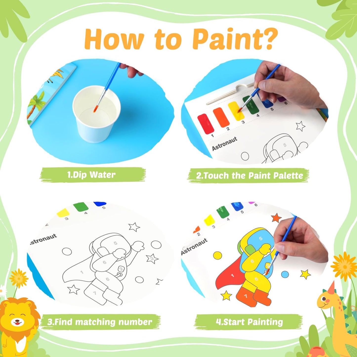 Feredo Kids Kids Watercolor Drawing Paint Set: 2 Pack Coloring Painting Book For Age 4 5 7 8,Arts And Crafts Activities Christma