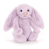 Jellycat Bashful Lilac Bunny Plush Toy - Medium 12 inches, Purple Polyester Stuffed Animal, Model BAS3HYUS