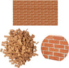 Cayway Mini Red Wall Bricks - 420Pcs Tiny Bricks For Landscaping & Dollhouse Mini Gardens