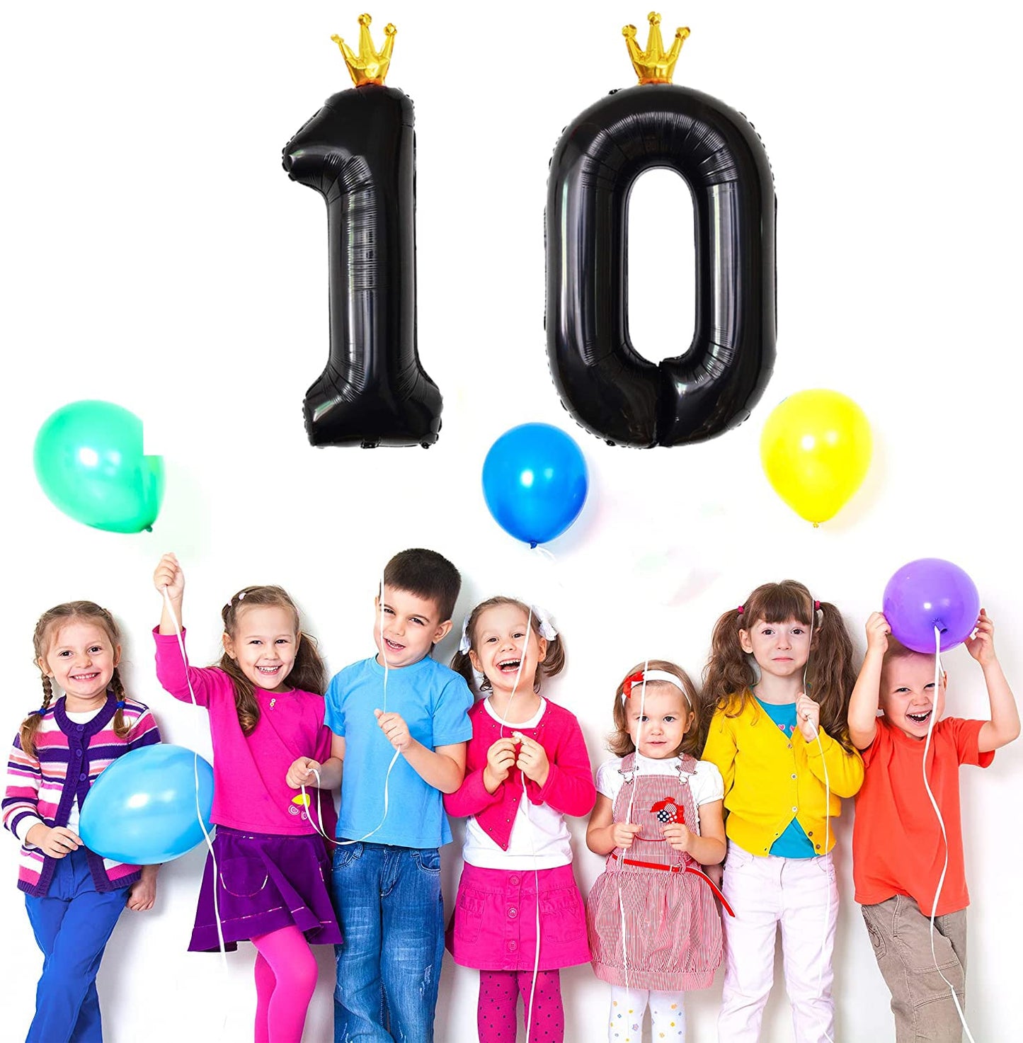 Gifloon Black Number 1 Balloon With Crown, Large Number Balloons 40 Inch, 1St Birthday Party Decorations First Birthday Sign Dec
