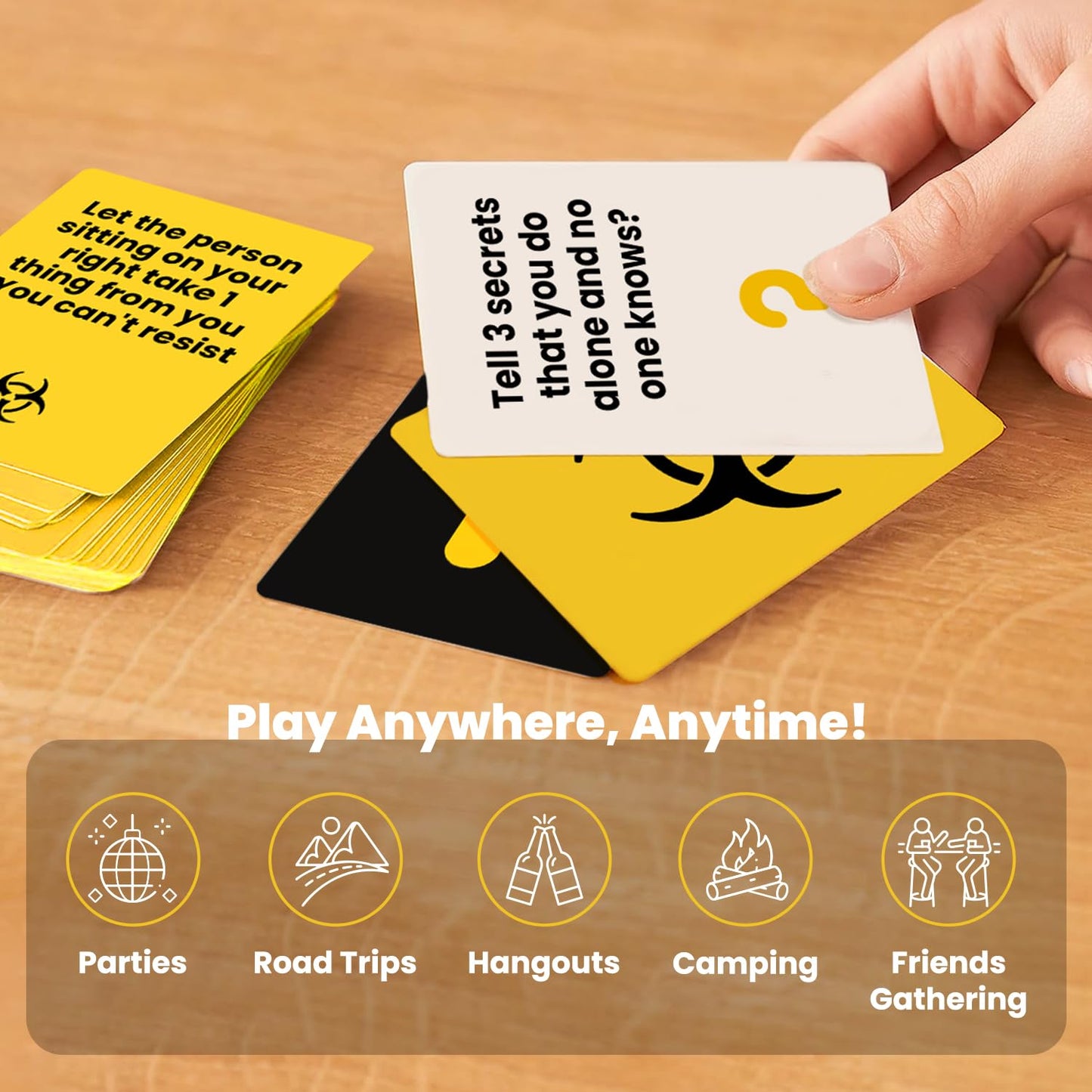 MY HERO CARDS Truth or Dare & Consequences Card Game – 250+ Adult Cards for Bachelorette Parties, Family Fun, and Game Nights