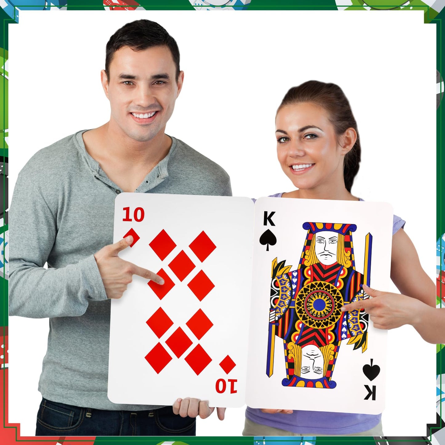 Cholemy Jumbo Playing Cards 11 X 17 Inches Giant Deck Of Cards Large Print Playing Cards Oversized Full Deck Cards For Adults Ga