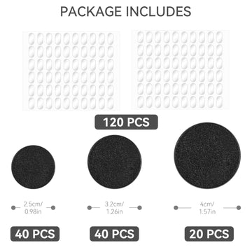 100Pcs Miniature Bases+120Pcs Adhesive, 25Mm 32Mm 40Mm Mix Black Round Plastic Model Bases For Gaming Miniatures Collectible War