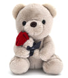 9.8'' Teddy Bear With Rose, Soft Plush Bear Doll Stuffed Animals Toys Valentines Day Decor Gifts For Her/Girlfriend Lover Mom Ki