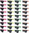 TheGag Neon Sunglasses Bulk Kids-Adults Party Pack 48 Green Pink Yellow Orange Sunglasses for Graduation Mardi Gras Holidays Bir