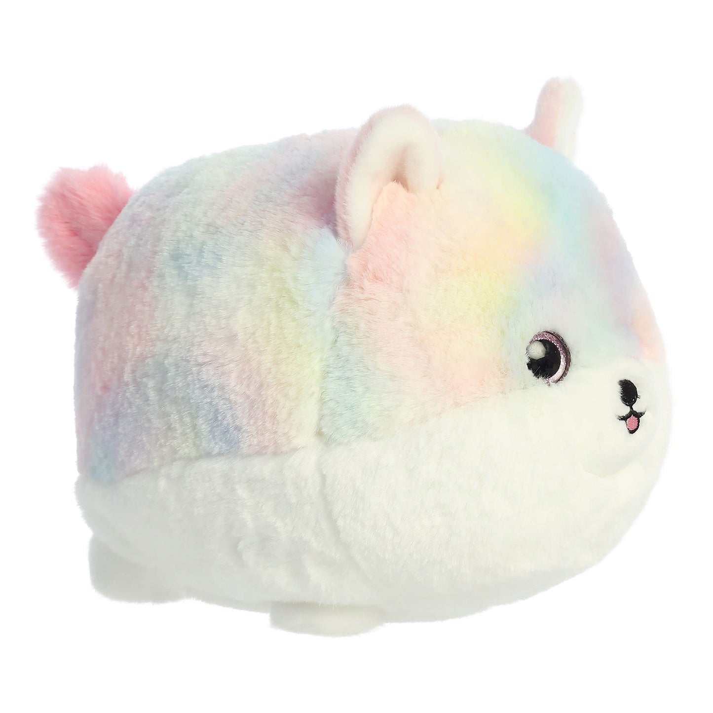 Aurora® Playful Teddy Pets™ Pom Stuffed Animal - Unique Design - Endless Play - Rainbow 9 Inches