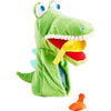 Haba Hand Puppet - Eat It Up Croco Interactive Puppet Show Toy With Belly Bag For Storytelling, Toddler Activities, Speech Therapy Toys And Pretend Play For 18 Months And Up