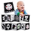 Teytoy Baby Toys 0-6 Months, Black And White High Contrast Sensory Newborn Toys, Baby Soft Book For Early Education, Infant Tummy Time Toys, Baby Newborn Essentials Must Haves
