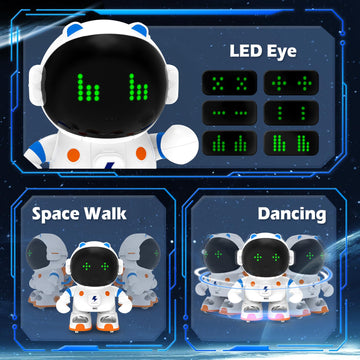 KaeKid Smart Talking Astronaut Robot Toy - Rechargeable, Touch Sensor, Voice Control, for Kids 3-8, Blue Orange, Model 100