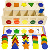 Loyuegiyo Montessori Toys,Wooden Sorting&Matching Toy For Kid Toddler 1-3 Year Old, Baby Toys 12+ Months,Color&Shape Learning Game Educational Toys For 1,2,3 Year Old Boys Girls Children
