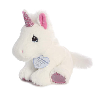 Aurora® Sparkle Unicorn Stuffed Animal - 8.5 Inches - White - Polyester - Model 15713 - Inspirational Precious Moments™