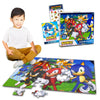 Sonic The Hedgehog Floor Puzzle For Kids Set - Bundle With 72 Piece Sonic Floor Puzzle, Stickers, Tattoos, More | Sonic Jigsaw P