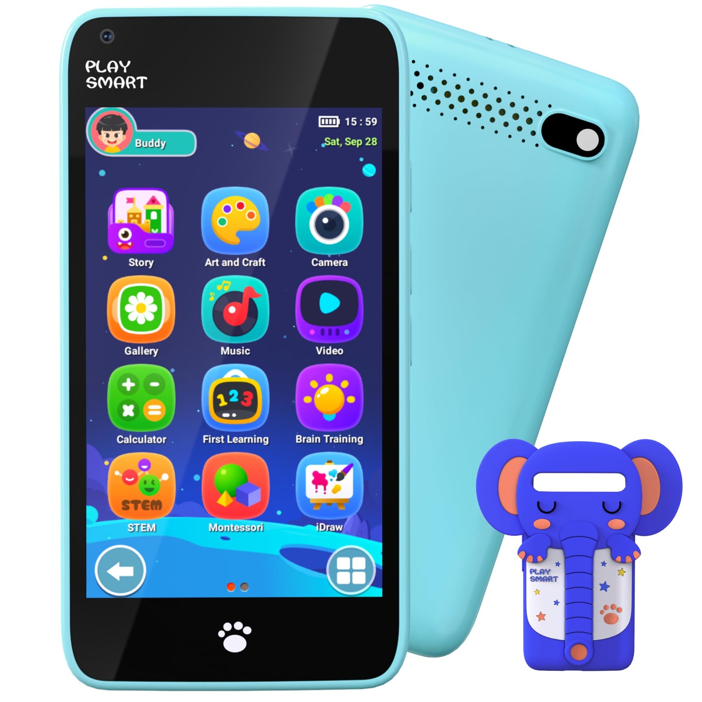 Momilla Kids Toys Phone For 3 4 5 6 7 Years Old, 3.97'' Touchscreen Christmas Birthday Gifts, Toddler Toys Phone With Music Play