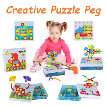 Haifeng Drill Set Building Blocks, STEM Toys for 3 4 5 6 Year Old, 235 Pieces Double Toy Drill and Screwdriver Tool Building Toy