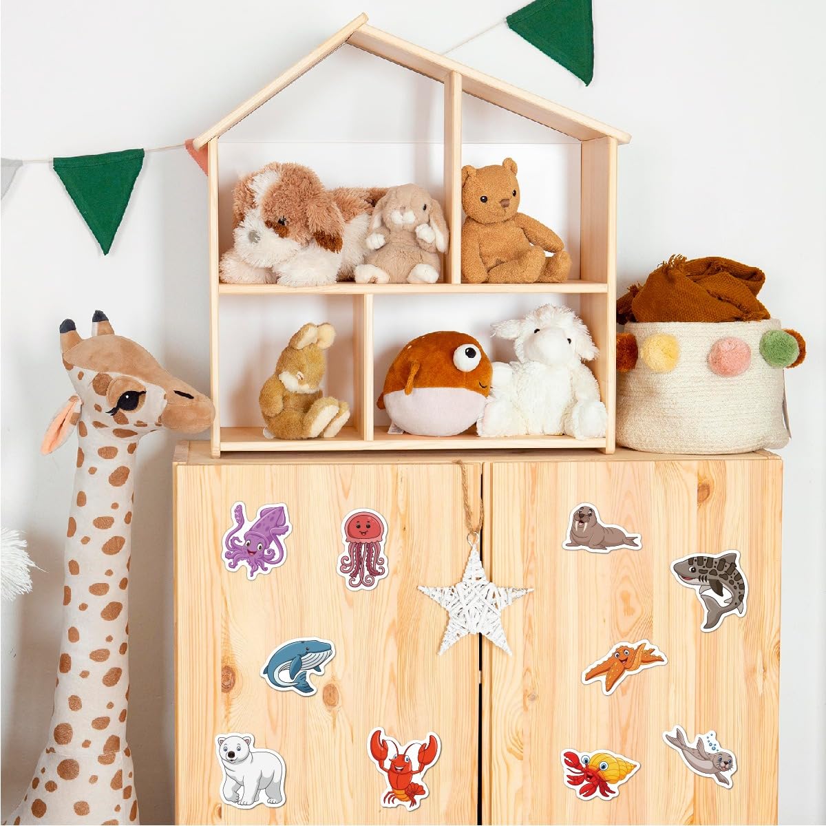 100Pcs Sea Animals Stickers For Kids Waterproof Vinyl Cute Ocean Stickers For Water Bottle Scrapbook Laptop Skateboard Computer Stickers For Teens Kids Girls