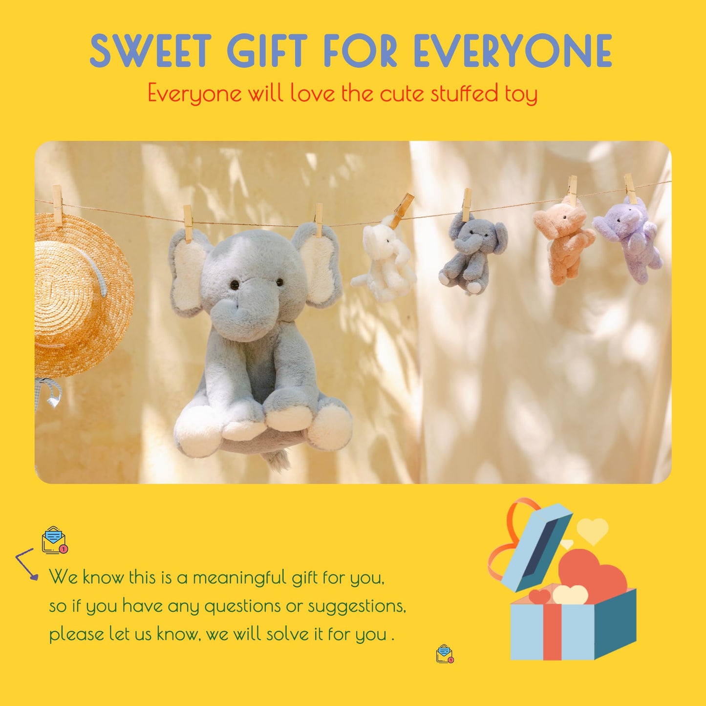 5 Pieces Elephant Stuffed Animals For Girls,1 Mommy Elephant With 4 Babies,Plush Elephant Stuffed Toy Gifts For Kids 3 4 5 6 7 8