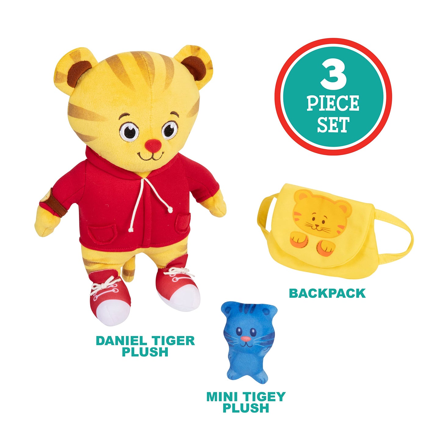 Daniel Tiger'S Neighborhood Plush Daniel Tiger Back To School Feature Plush With Tigey And Backpack Featuring Music, Sounds, And Phrases!