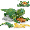 Tezituor Plush Bearded Dragon Toy Set - 5 Pieces Realistic Stuffed Lizards, 26.4 Inch, Green, Polyester