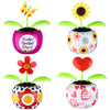 4 Solar Dancing Butterfly Toy Solar Powered Dancing Sun Flower In Colorful Pots Swinging Heart Shape Flip Flap Animated Bobblehead Dancer Window Rose Sun Catcher Car Dashboard Decor