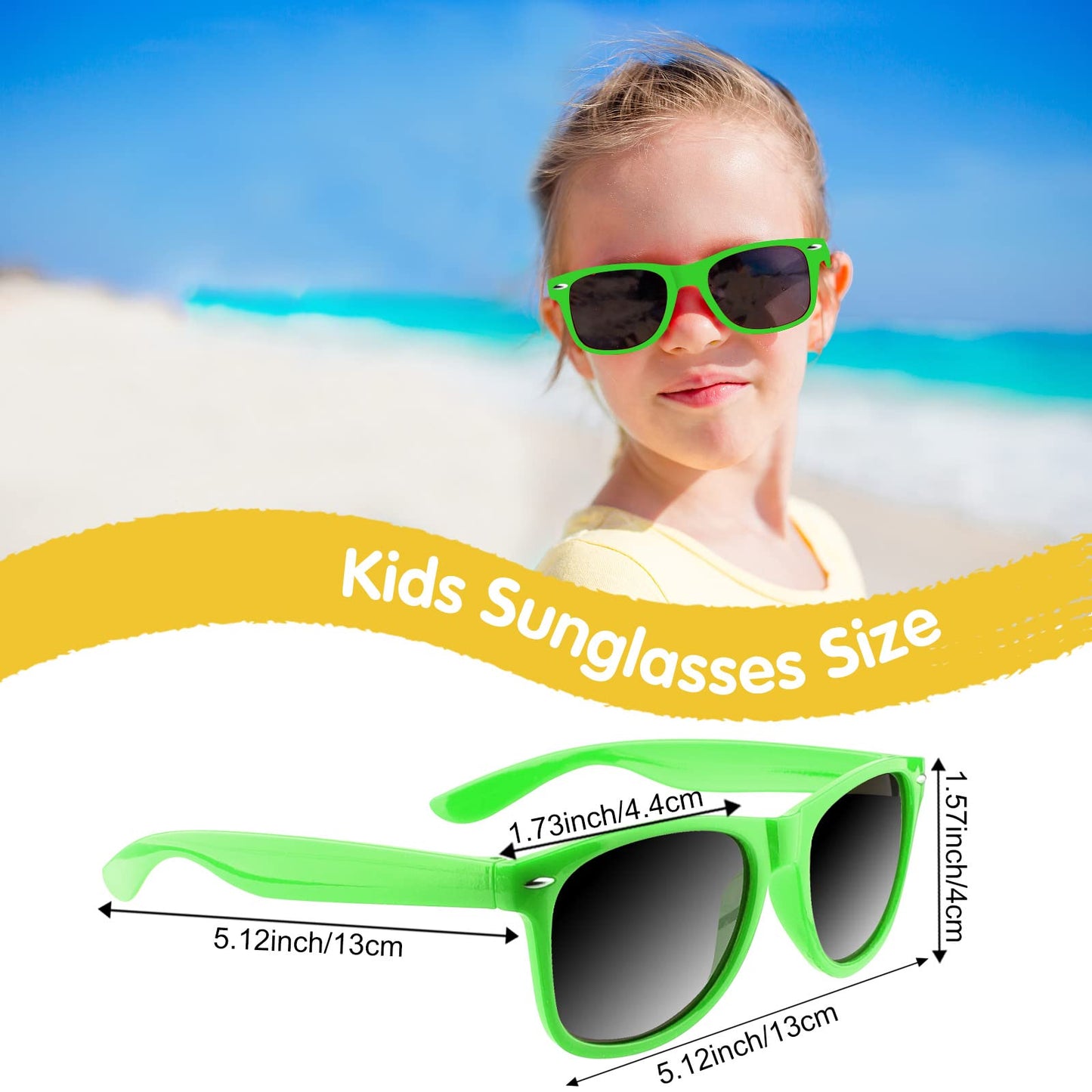 Miahart 24 Pack Kids Sunglasses Party Glasses Bulk Goody Bag Fillers For Boys And Girls Birthday Party Summer Party Supplies, Gr