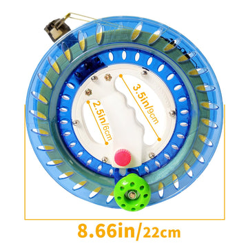 Simxkai Kite String Reel, Kite String Spool,Kite Line Winder, Come With Lock, 9In With1200 Feet Line (Blue)