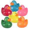 Colorful Glitter Rubber Duckies (2.5') Assorted Neon Color Ducks Ducky Duck (12)
