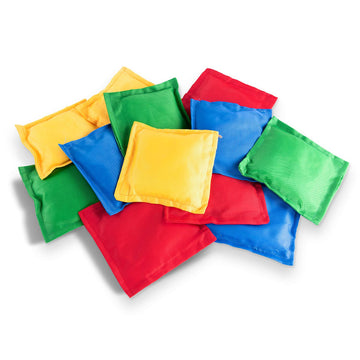 Super Z Outlet Nylon Cornhole Bean Bags Toy Set Sack Hand Toss Games Weights For Kids (5' X 5' Assorted Colors) (24 Pack)