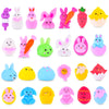 LEEHUR 30Pcs Prefilled Easter Eggs with Animal Mochi Squishy Stress Relief Colorful Easter Fidget Toys Great for mature-themed Easter Basket Stuffers Egg Fillers Party Favors (Multicolor-30)