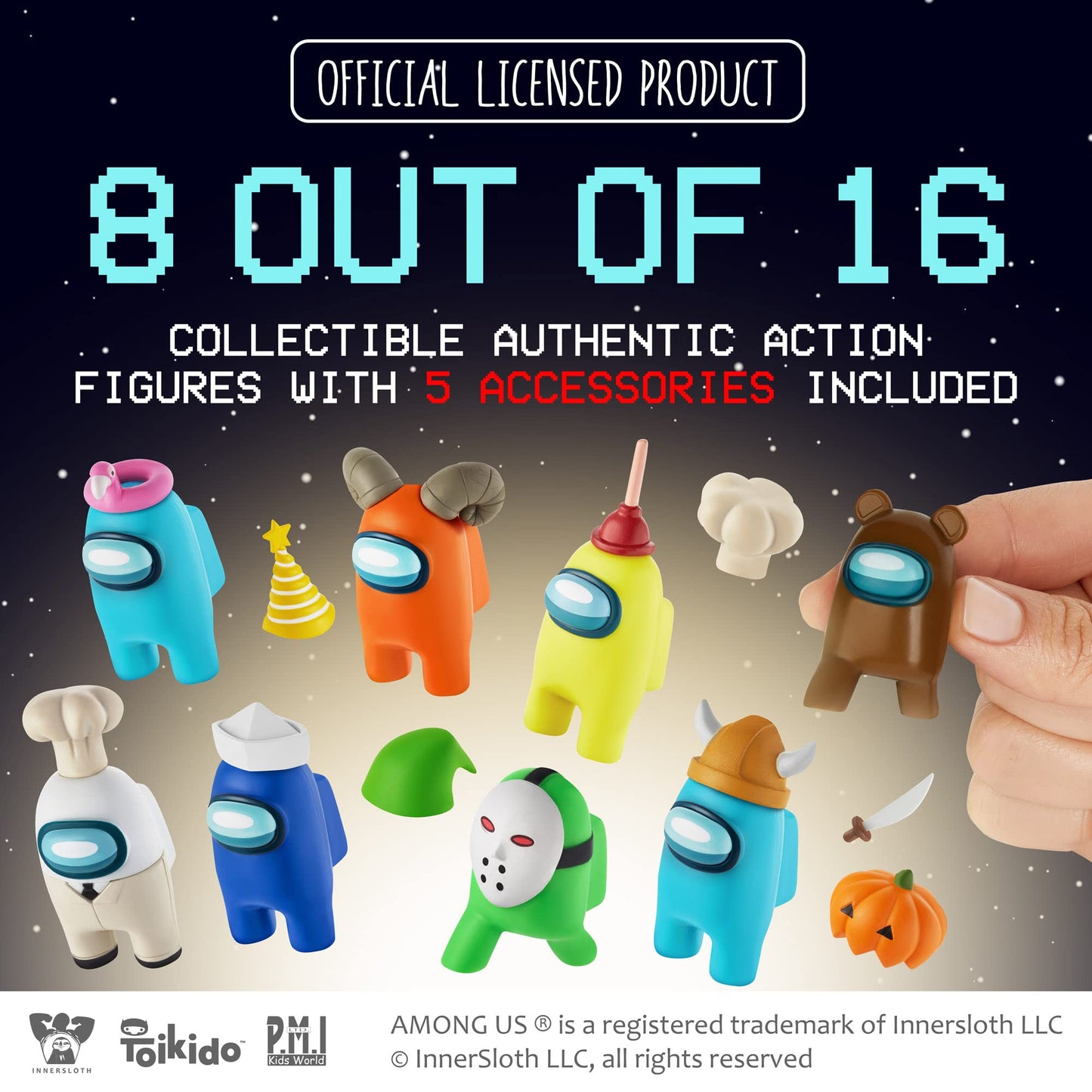 Crewmate Figures | 8 Collectibles In 1 Box | Merch Incl. The Peeled And The Clogged | 2 Hidden Impostors | Mini Toys With 5 Addl
