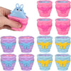 Squeezy Pop Up Bunny in Easter Basket Toy, Assorted Colors, 3 Inch, 12 Pack