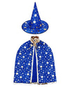 Newland Wizard Costume Kids,3-10 Years Wizard Cape And Hat,Kids Cloak Dress Up Party Supplies For Halloween Christmas Cosplay