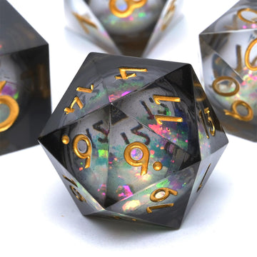 Dungeons and Dragons Liquid Core Dice Set D&D, polyhedron DND resin dice set, used for role-playing dice Magic Pathfinder game D