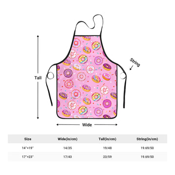 Popologa Kids Apron Doughnuts For Girls Boys Painting Cooking Kitchen Toddler Waterproof Aprons Art Smock Supplies With Pockets-