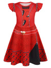 Wonderbabe Girls Rise Red Dress Descendants Costumes Little Kids Birthday Christmas Costume Kids Movie Cosplay Clothes Outfit Size 5-6T