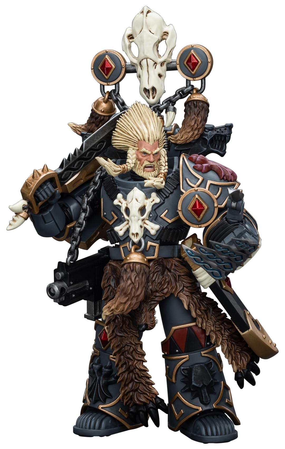 Joytoy Warhammer 40K 1/18 Action Figures, Space Wolves Geigor Fell-Hand Perfect For Collectors & Decor, Ideal Gift For Birthdays