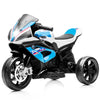Kiddokidz Licensed BMW Kids Motorcycle - 12V Motorcycle Ride On Toy for Kids Ages 3-5 Years 3-Wheel Electric Motorcycle with Reverse Headlight Horn Music(Blue)
