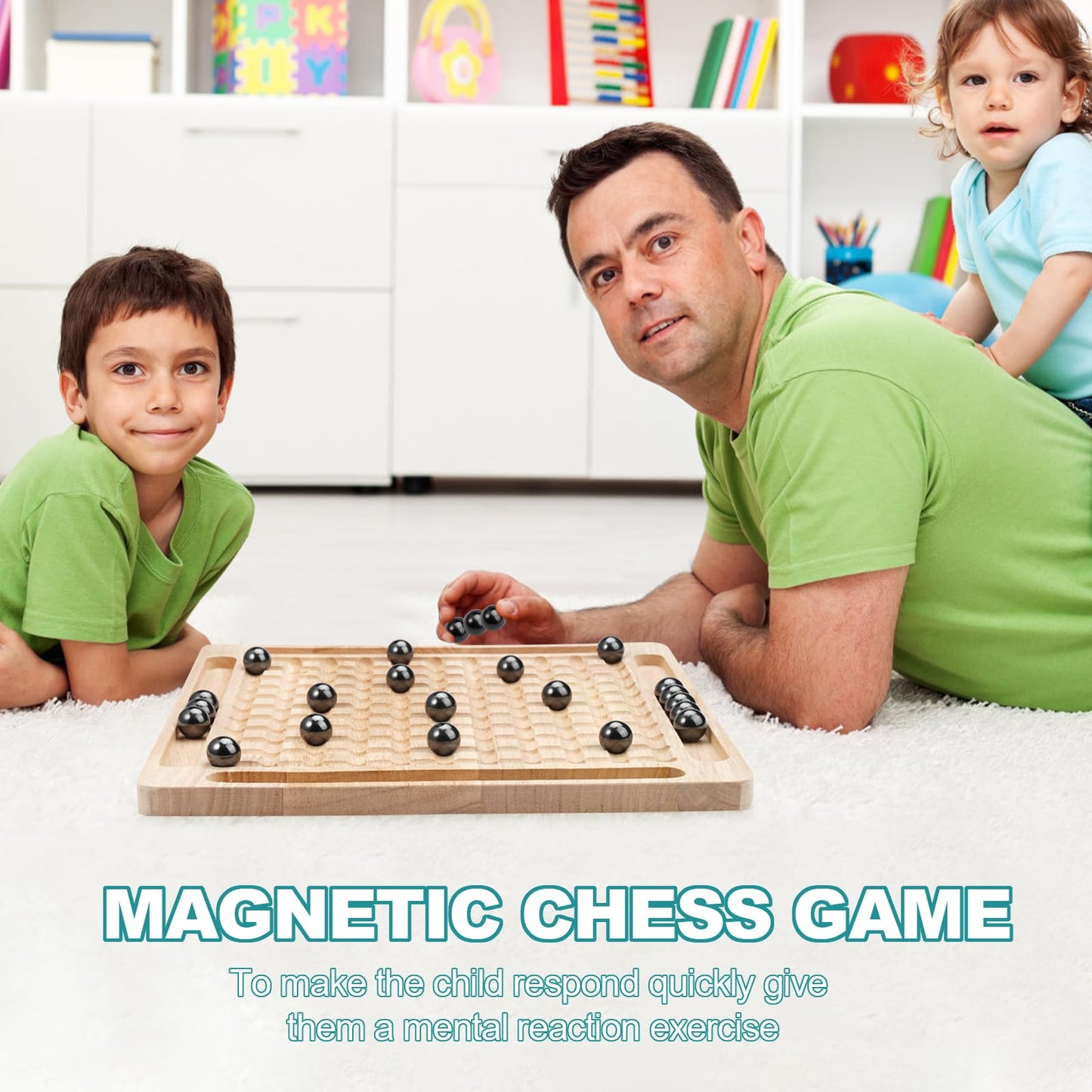 Magnet Game,Magnetic Chess Game,Table Top Magnetic Chess Fun Family Games For Kids And Adults,Magnetic Rocks Game Puzzle Toy Fam