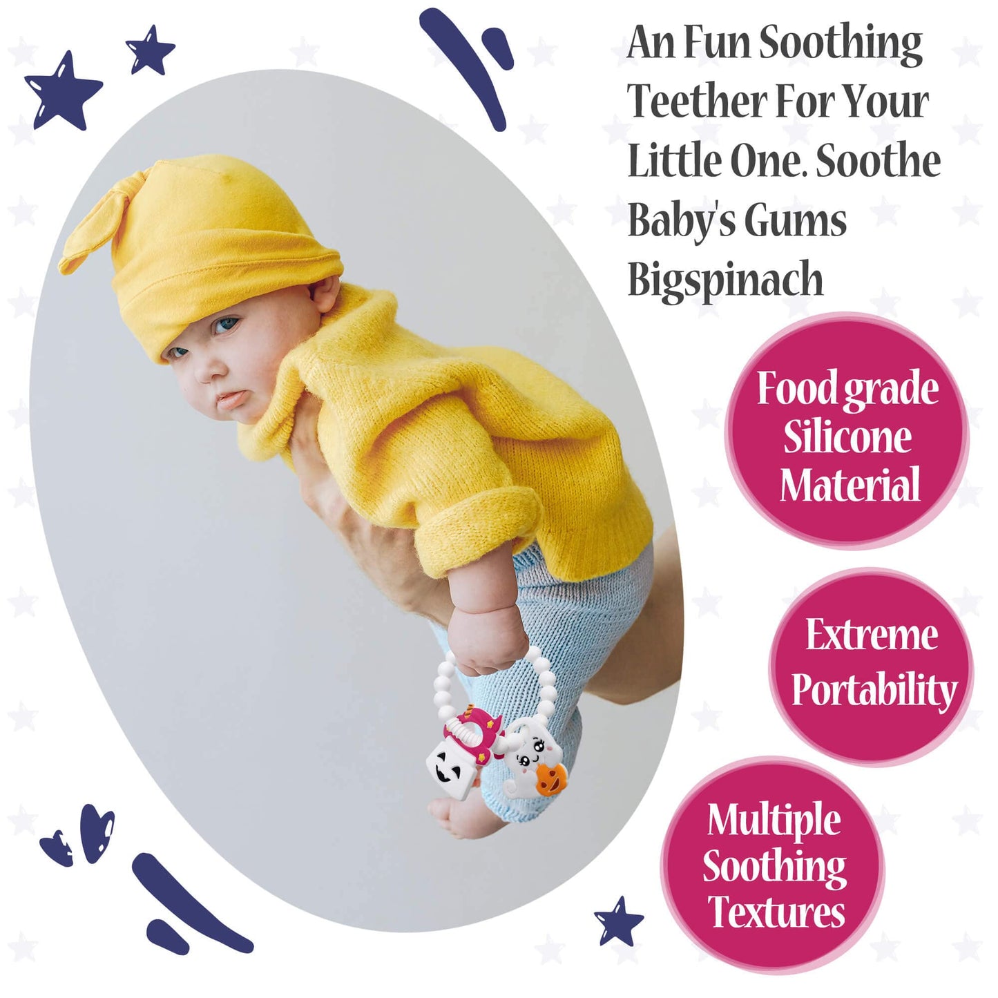 Bigspinach Ghost Teether And Cute Ghouls Ring Teether Halloween Activities For Toddlers, Preschoolers & Older Kids