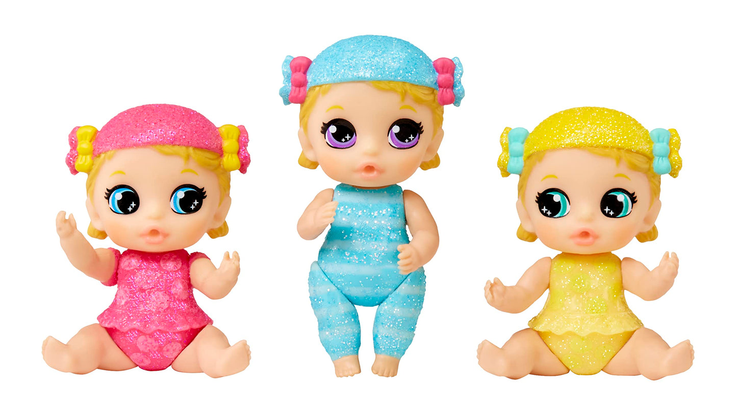 Baby Born Surprise Mini Babies Series 5 2.25'' - Unwrap Surprise Twins Or Triplets Collectible Baby Dolls With Soft Swaddle, Blanket, Rocking Horse, Age 3+ (918803)