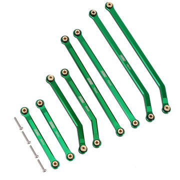 Injora High Clearance Front 4 Links Set For Scx24 Gladiator Dodge Power Wagon 1/24 Rc Crawler Car Axial, 8Pcs (Green)