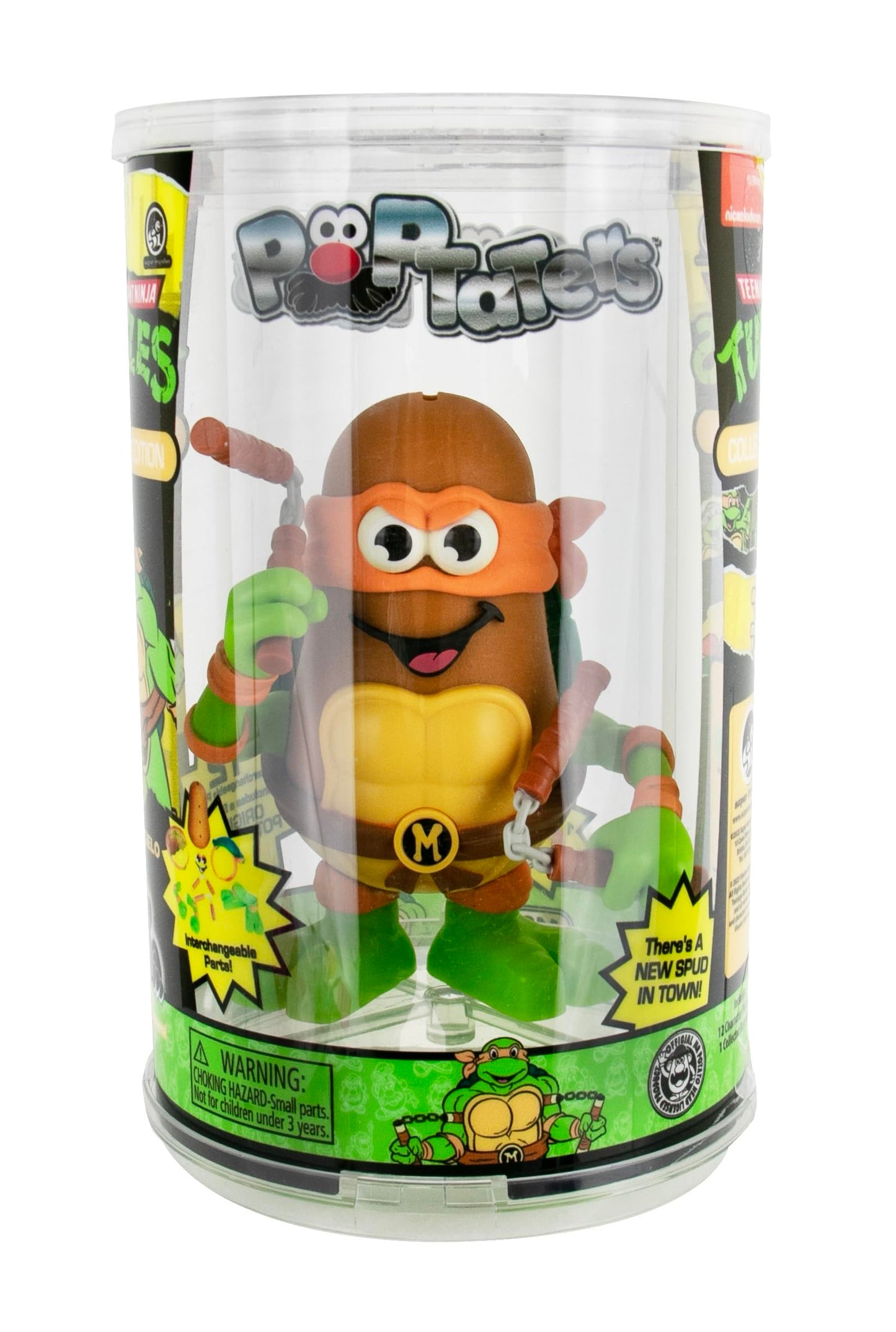 Poptaters Teenage Mutant Ninja Turtles Includes 1 Character, Michelangelo Or Raphael, 12 Removable, Interchangeable Facial And Body Parts Including One Surprise Potato Head Original Piece! Ages 8+