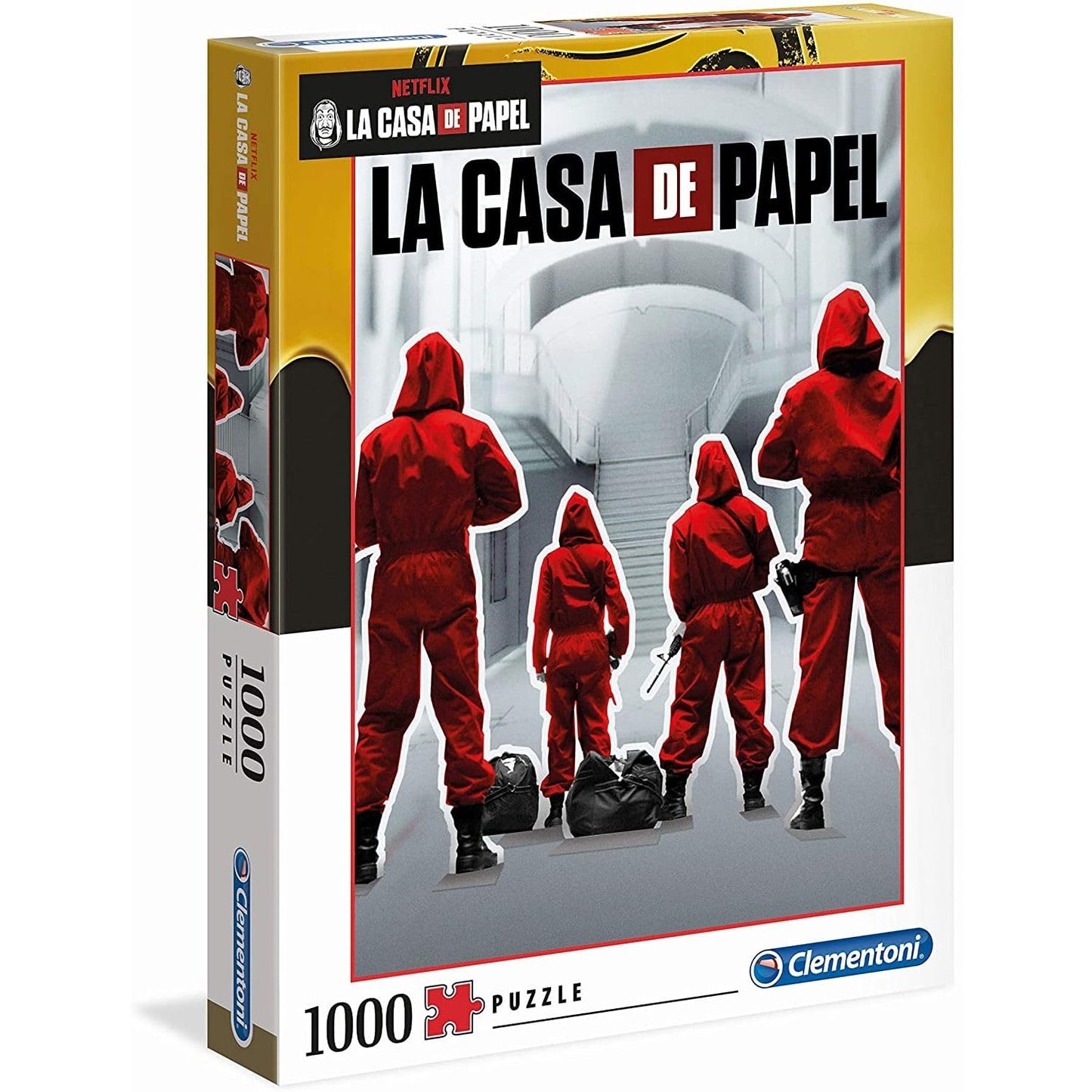 Clementoni - 39527 - Impossible Puzzle - La Casa De Papel/Money Heist - 1000 Pieces - Made in Italy - Jigsaw Puzzles for mature-themed - 37 x 5.8 x 28.1 centimetres