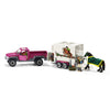 Schleich Horse Truck And Trailer Toys - 14 Piece Pickup Truck & Trailer Playset, With Horse Figurine, Rider Action Figure, And P