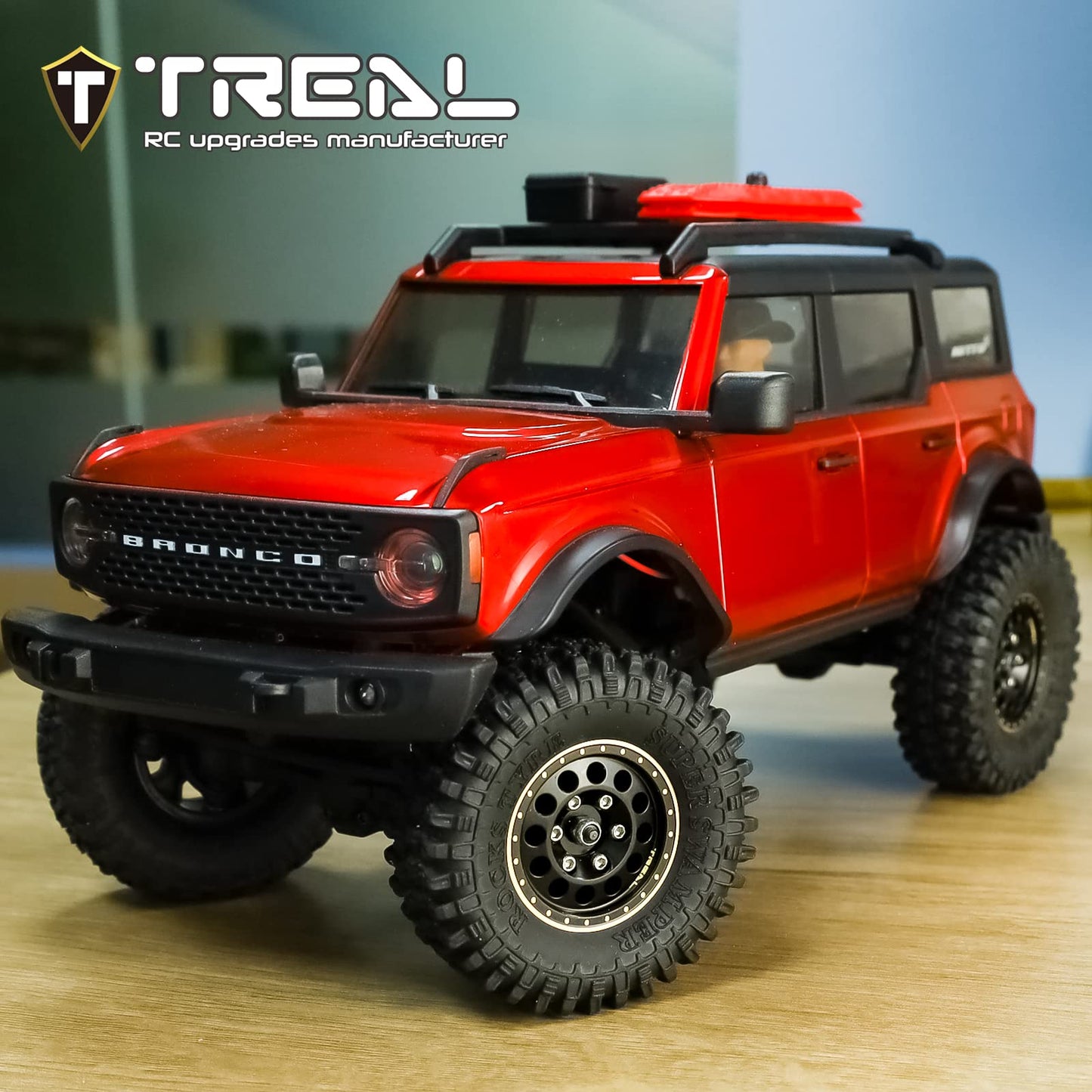 TREAL 1.0 Beadlock Wheels Brass Vintage Wheel Rims Heavy Weight Upgrades 4pcs for SCX24 FCX24 TRX4M 1/24 1/18 RC Crawler, 47g/pc