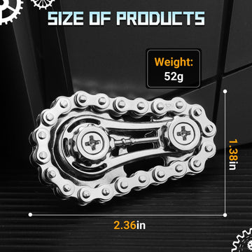 Sprocket Fidget Chain Bike Bicycle Spinner Toy For Kids Adults, Gear Hand Roller Strengthener For Boy Man, Edc Novelty Finger Sp