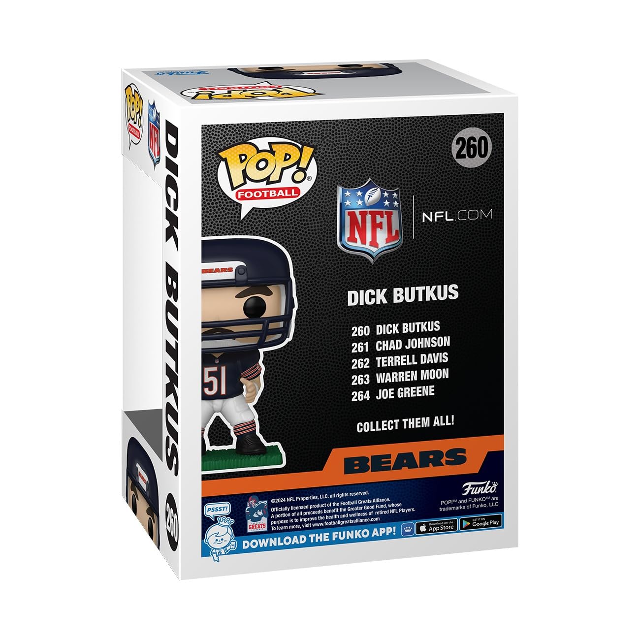 Funko Pop Nfl: Bears - Dick Butkus - Collectable Vinyl Figure - Gift Idea - Official Merchandise - For Kids & Adults - Sports Fa